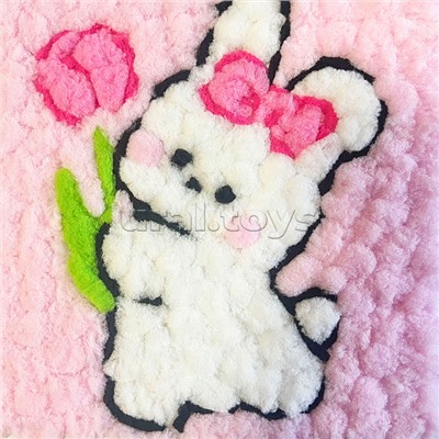 Набор творческая мастерская "Зайка с тюльпаном" 22*22 см