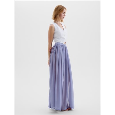 Юбка макси женская MINAKU: Casual Collection, серо-голубая, размер 46