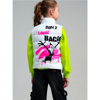 Жилет текстильный с полиуретановым покрытием для девочек