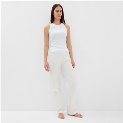 Брюки домашние женские KAFTAN Base, белые, размер 40-42