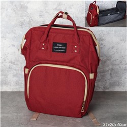 Рюкзак женский для мам, сумка на коляску для прогулок 31х20х40 см бордовая / MX-2 /трансформер