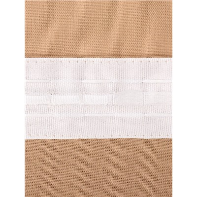 Шторы для кухни Этель ECO, бежевые, 136×180 см - 2 шт., подхваты - 2 шт., 70% хлопок, 30% лён, 190 г/м²