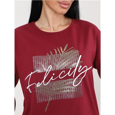 Хоста - футболка бордовый