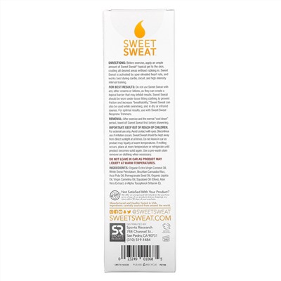 Sports Research, Sweet Sweat, интенсификатор для тренировок, кокос, 182 г (6,4 унции)