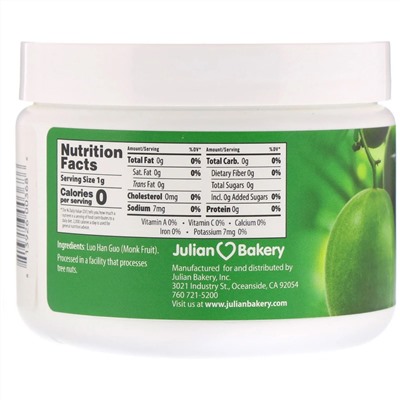 Julian Bakery, обезьяний фрукт, 100 г (3,5 унции)