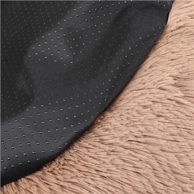 Лежанка для животных, 45×35×11 с, длинный мех, коричневая