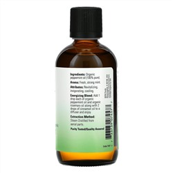 Now Foods, органические эфирные масла, перечная мята, 118 мл (4 жидк. унции)