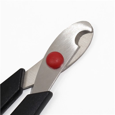 Ножницы-когтерезы средние с упором для пальца, 13.5×6.5×0.8 см, эконом, МИКС