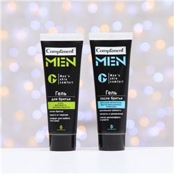 Набор подарочный Compliment 2 предмета: гель для бритья 80 мл + гель после бритья 80 мл