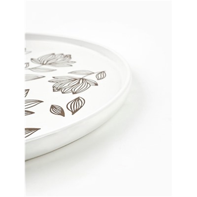 Блюдо керамическое «Цветочная поляна», d=27.3 см, ручная работа