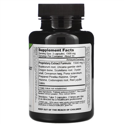 Dragon Herbs, Bupleurum & Dragon Bone, 500 mg, 100 Vegetarian Capsules