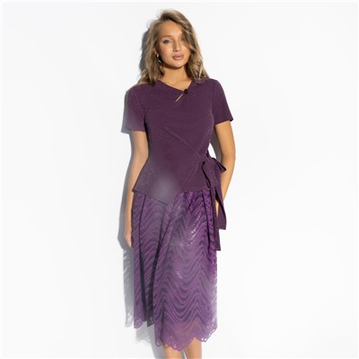 Костюм с юбкой нарядный, Больше чем стиль (2 в 1, фиолетовый)