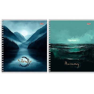 Тетрадь  48л клетка на спирали "ВОДНЫЙ ПЕЙЗАЖ" 48-4850 Проф-Пресс