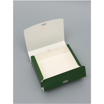 Коробка подарочная новогодняя складная «С Новым годом», тиснение, зеленый, 16.5×12×5 см