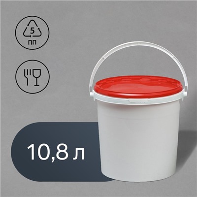 Бак-ведро пищевой «Для солений», 10.8 л, с герметичной крышкой