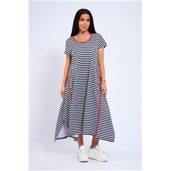 Платье оверсайз с карманами USHI (Полоса)