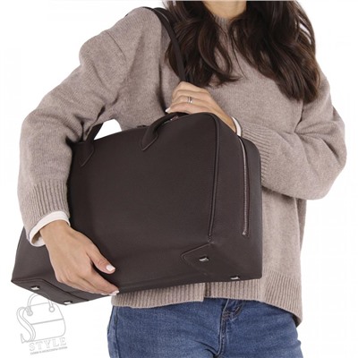 Сумка женская кожаная 0179VG coffee Vitelli Grassi