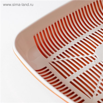 Туалет округлый с сеткой 33.5×25×6 см, бежево-коричневый