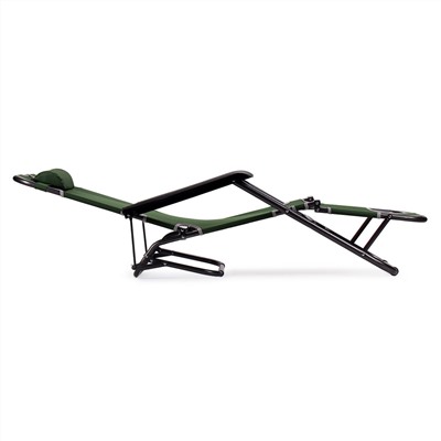Кресло шезлонг ЗЕЛЕНЫЙ №4 47х152х93 /уп4/