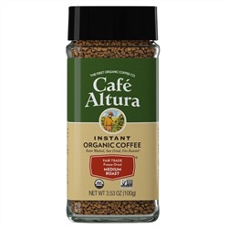 Cafe Altura, растворимый органический кофе, средней обжарки, сублимированный, 100 г (3,53 унции)