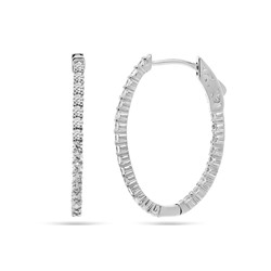 Серьги из серебра куб.циркон., ТЦС-КНГов-30мм