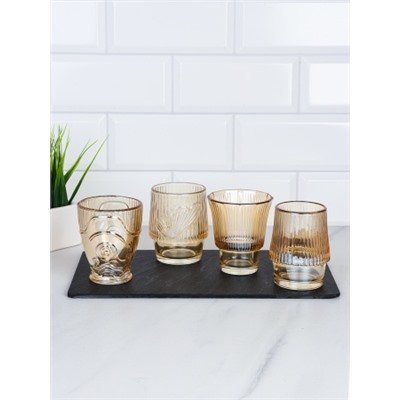 Стакан 4 штуки 200 мл Рыба / NR4 /уп 24/ в подарочной упаковке