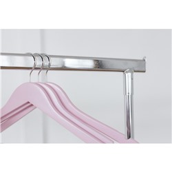 Плечики - вешалки LaDо́m Brillant, 44.5×23×1.2 см, 3 шт., деревянные, широкие плечики, цвет розовый