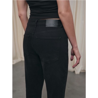Актуальная коллекция CONTE CON-809 Черные джинсы-клёш с высокой линией талии