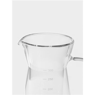 Кофеварка кемекс для кофе «Типика», 300 мл, с мерной шкалой, стекло, прозрачная