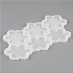 Молд силикон, «Снежинки» 17.5×13×0.3 см