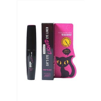 Jigott Водостойкая жидкая подводка для глаз / Cat's Eye Waterproof Liquid Eyeliner Deep Black, глубокий черный KRISTALLER, 1111516