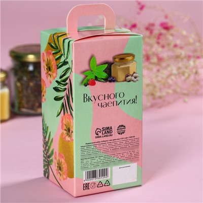 Подарочный набор «8 марта»: чай, крем-мед (120 г)
