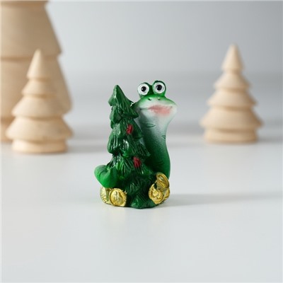 Фигурка полистоун «Змейка с новогодним настроением», 3×2×4 см, МИКС