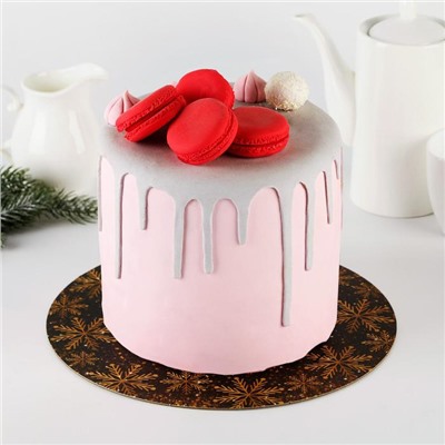 Подложка новогодняя под торт усиленная «Загадай желание», 30 см, 2 мм