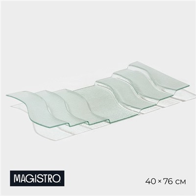 Блюдо сервировочное Magistro «Авис», 7 ступеней, 40×76×8 см, стекло