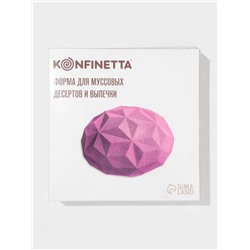 Форма для муссовых десертов и выпечки KONFINETTA «Кристалл», силикон, 19×9.8 см, белая