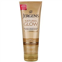 Jergens, Увлажняющее средство Natural Glow для ежедневного ухода, оттенок Fair to Medium (221 мл)