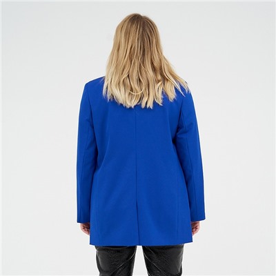 Пиджак женский с поясом MIST plus-size, размер 58, синий