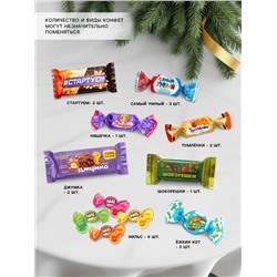 Сладкий детский новогодний подарок «С новым годом», конфеты + мягкая игрушка, 250 г