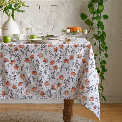 Скатерть Доляна Oleander 149×180 см, 100% хлопок, рогожка 164 г/м²