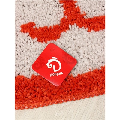 Коврик для дома Доляна «Корги», 50×40 см, цвет красный