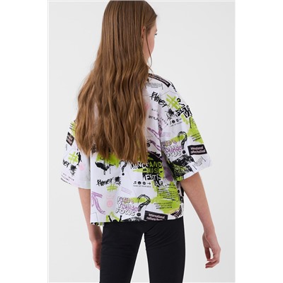 Фуфайка трикотажная для девочек (футболка) PLAYTODAY, 1240243