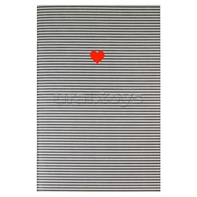 Блокнот 32 л, "Сердечко на полосках" 120х185 мм,