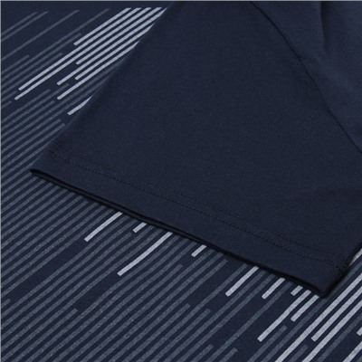 Футболка мужская «Абстракция полосы», цвет синий, размер 50