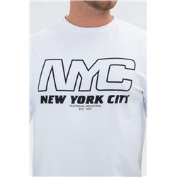 Футболка мужская 8507/1 оверсайз (Белый_nyc)