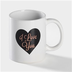 Кружка - хамелеон Доляна «Сердце», 350 мл, керамика, белая