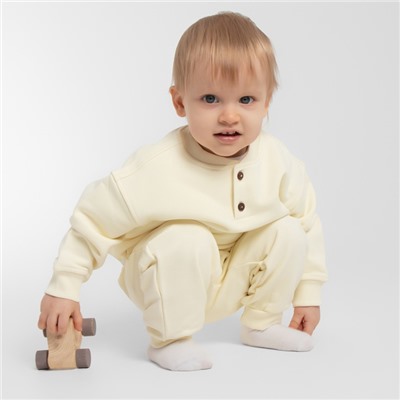 Штанишки детские MINAKU: Basic Line BABY, рост 68-74 см, молочные