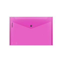 Папка с кнопкой  А4 180мкм 50300 Glossy Neon полупрозрачная ассорти ErichKrause