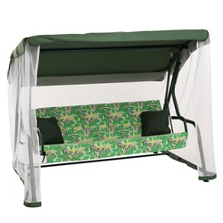 Качели садовые «Панама», 210×142×155 см, максимальная нагрузка 300 кг, зелёные