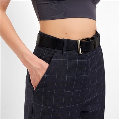 Брюки женские в клетку MINAKU: Classic, серые, размер 48